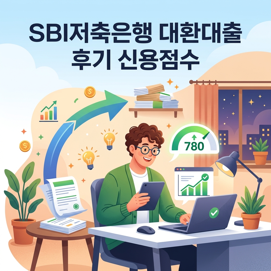 SBI저축은행 대환대출 후기 신용점수
