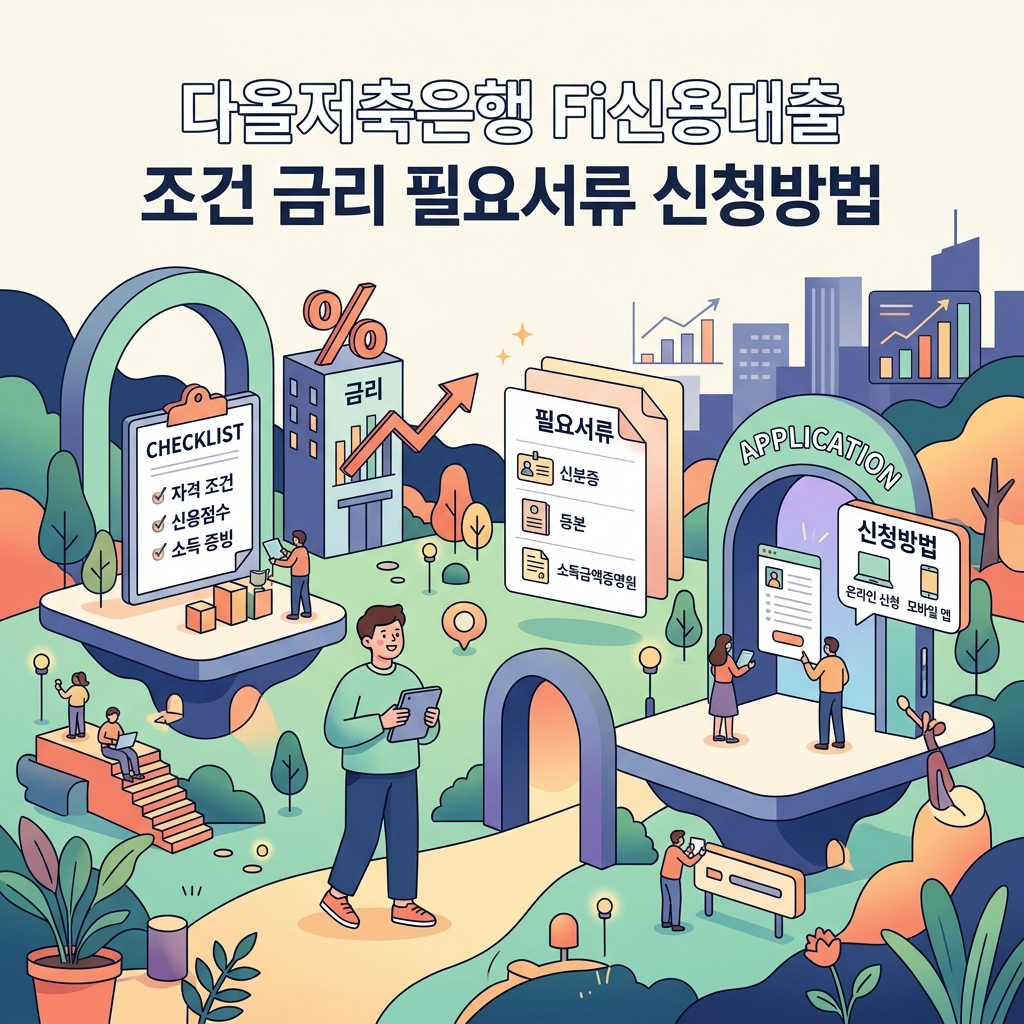 다올저축은행 Fi신용대출 조건 금리 필요서류 신청방법