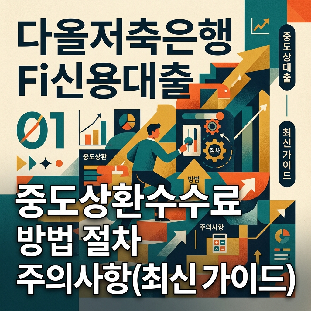 다올저축은행 Fi신용대출 중도상환수수료 방법 절차 주의사항(최신 가이드)