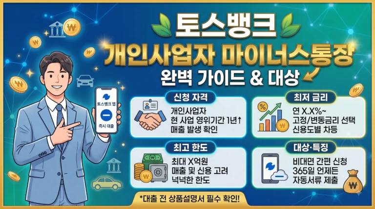 토스뱅크 개인사업자마이너스통장