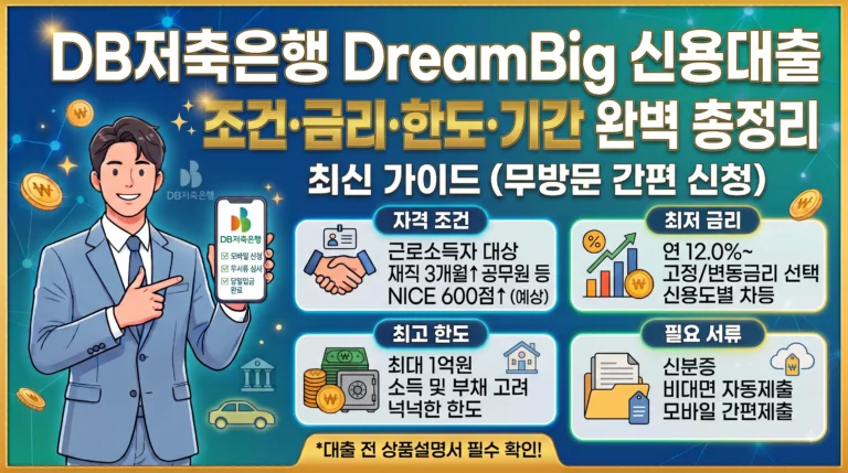 DB저축은행 DreamBig 신용대출