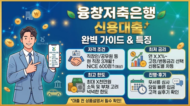 융창저축은행 신용대출 자격 조건