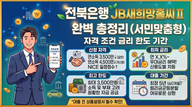 전북은행 JB새희망홀씨Ⅱ 자격