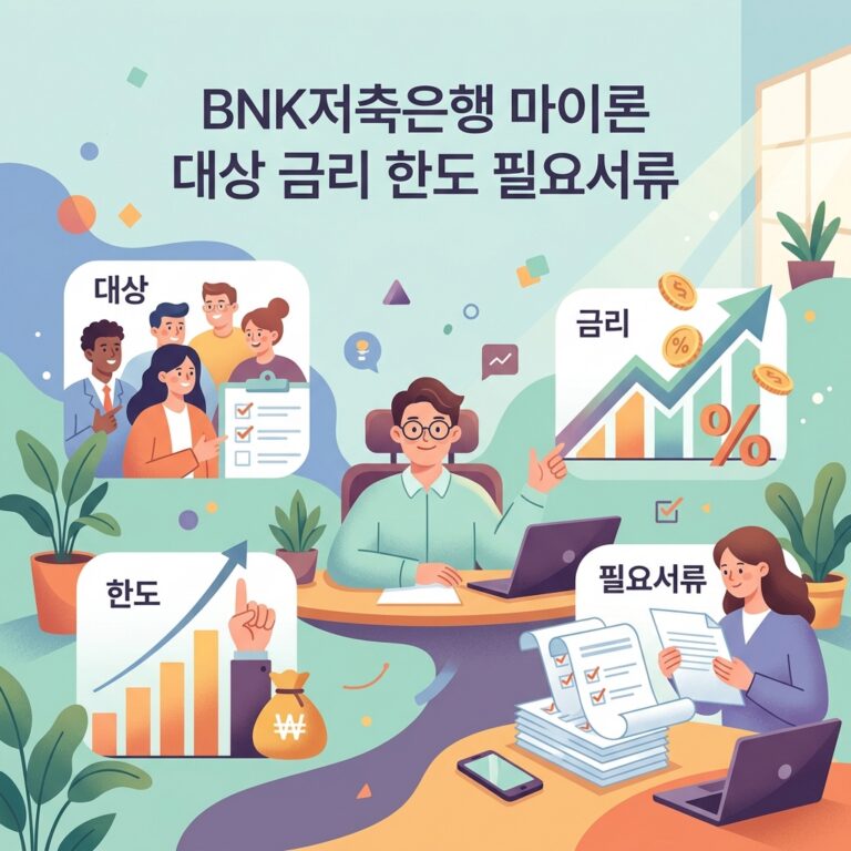 BNK저축은행 마이론 대상 금리 한도 필요서류