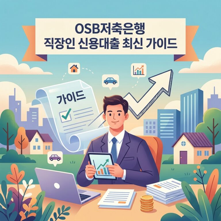 OSB저축은행 직장인 신용대출 최신 가이드