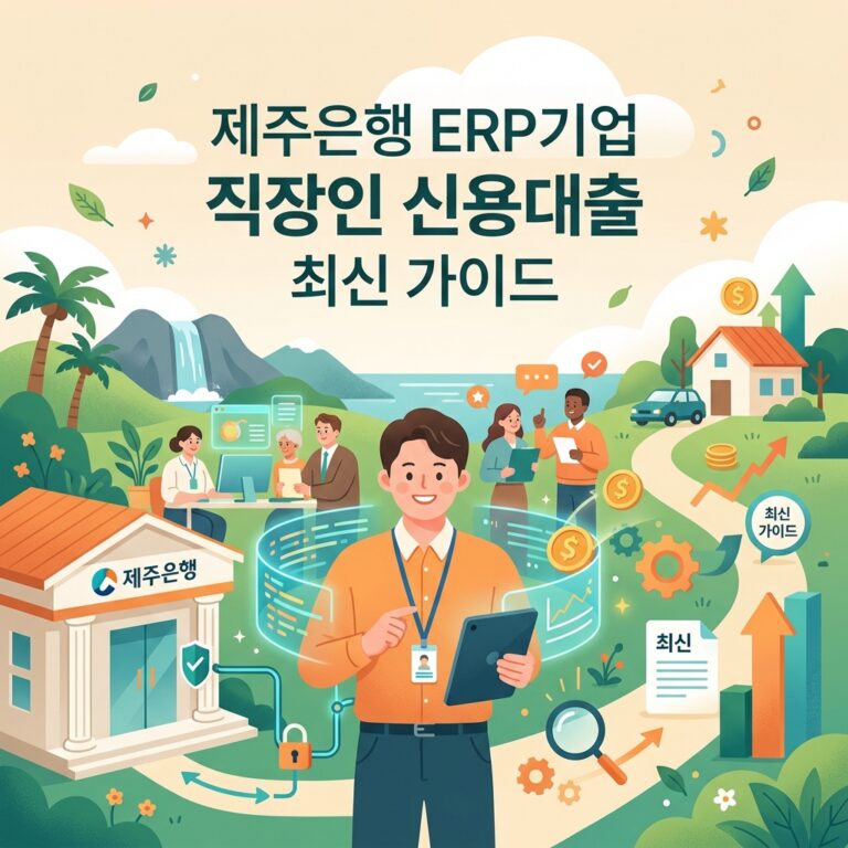 제주은행 ERP기업 직장인 신용대출 최신 가이드