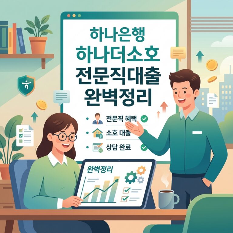 하나은행 하나더소호 전문직대출 완벽정리