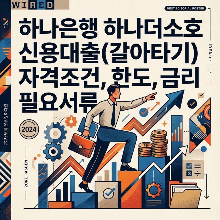 하나은행 하나더소호 신용대출(갈아타기) 자격조건 한도 금리 필요서류